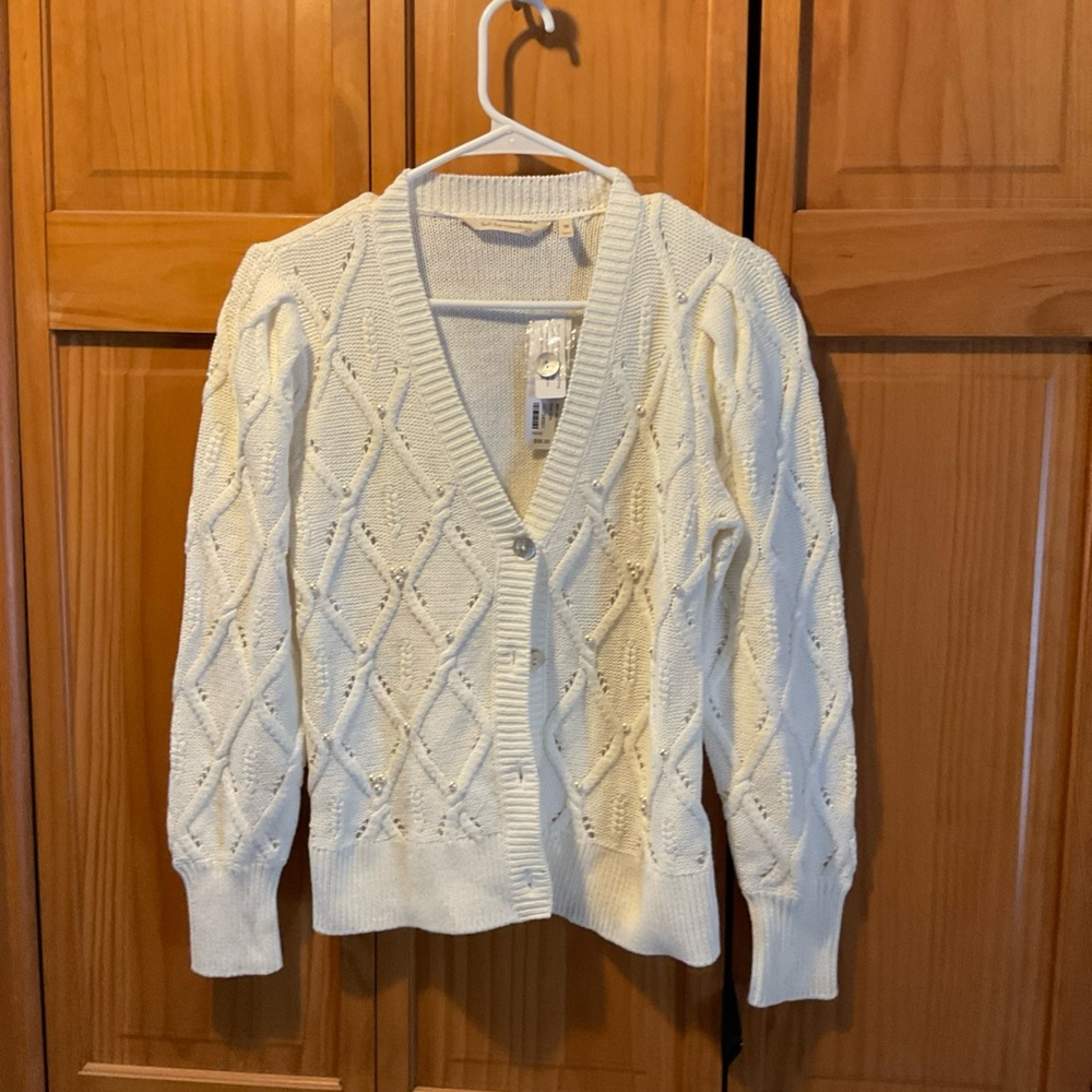 Soft Surroundings Cream Knit Cardigan